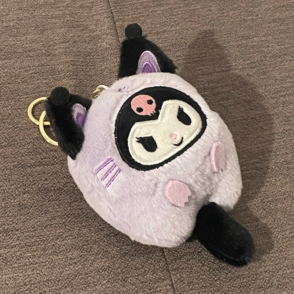 Purple Kuromi Plush x Cat Cosplay Keychain (6”)
